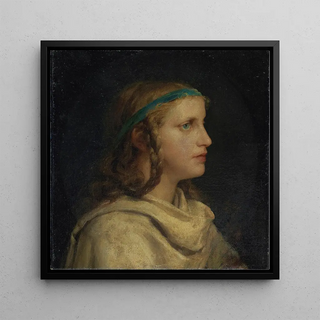 Portrait d'une fille de profil - Albert Anker