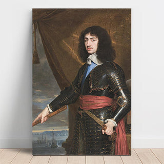 Portrait de Charles II, Roi d'Angleterre par Philippe de Champaigne | Reproduction Tableau Décoration murale affiche copie