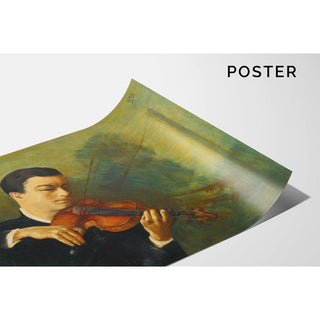 Portrait du Violiniste Milstein - Moïse Kisling | Reproduction Tableau Décoration murale affiche copie