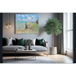 Promenade sur la falaise, Pourville de Claude Monet | Reproduction Tableau Décoration murale affiche copie