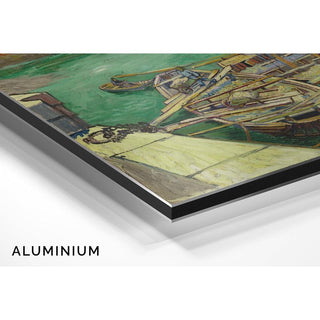 Quai avec des hommes déchargeant des barges de sable - Vincent van Gogh | Reproduction Tableau Décoration murale affiche copie