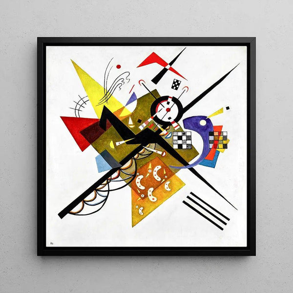 Reproduktion av målningen | Sur blanc II - Wassily Kandinsky