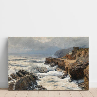 Riviera, Vagues se brisant à Boccadasse - Alfred Zoff | Reproduction Tableau Décoration murale affiche copie