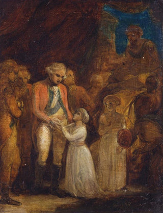 Robert Smirke - The Two Sons of Tipu Sahib Sultan of Mysore Being Handed over as Hostages to General Cornwallis.webp