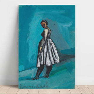 Sans titre Femme en robe blanche et noire - Karl Wiener | Reproduction Tableau Décoration murale affiche copie