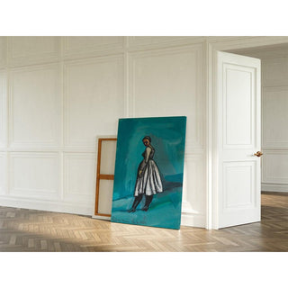 Sans titre Femme en robe blanche et noire - Karl Wiener | Reproduction Tableau Décoration murale affiche copie