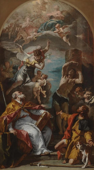 Sebastiano Ricci - Glory of the Virgin with the Archangel Gabriel and Saints Eusebius Roch and Sebastian.webp