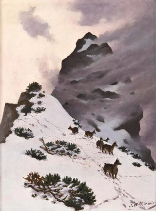Stanisaw Witkiewicz - Chamois in the mountains.webp