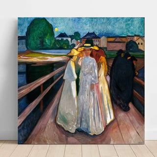 Sur le pont - Edvard Munch | Reproduction Tableau Décoration murale affiche copie