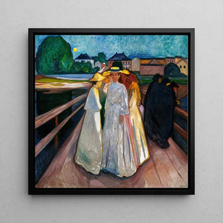 Sur le pont - Edvard Munch | Reproduction Tableau Décoration murale affiche copie