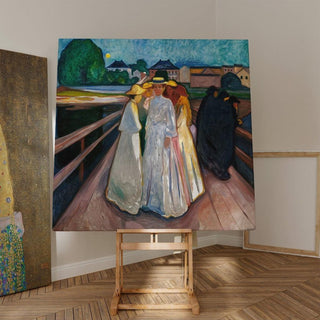 Sur le pont - Edvard Munch | Reproduction Tableau Décoration murale affiche copie