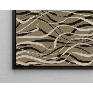 Tableau Bohème - Ondulations Beige et Noire | Reproduction Tableau Décoration murale affiche copie