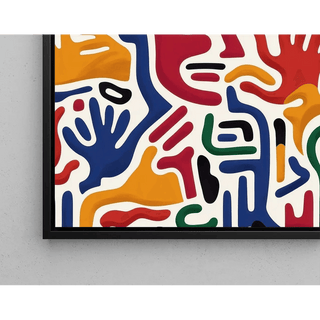 Tableau Pop Art – Mouvement des Mains | Affiche Colorée Abstraite aux Mains Stylisées | Poster Dynamique et Contemporain pour Salon ou Bureau