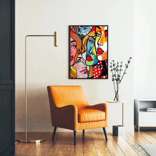Tableau Pop Art - Visages Fragmentés | Reproduction Tableau Décoration murale affiche copie