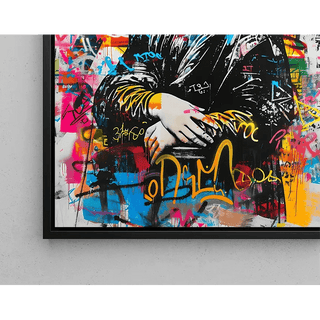 Tableau Street Art – La Joconde Urbaine | Poster Graffiti Pop et Coloré de Mona Lisa | Affiche Street Art Moderne pour Déco Murale