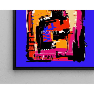 Tableau Street Art – Love Boom | Poster Coloré Style Basquiat Pop Art | Affiche Urbaine Moderne pour Déco Dynamique