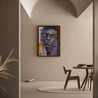 Tableau Street Art – Rage Chromatique | Affiche Urbaine Colorée et Émotionnelle | Poster Portrait Abstrait Moderne