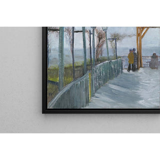 Terrasse et belvédère au Moulin de Blute-Fin, Montmartre - Vincent van Gogh | Reproduction Tableau Décoration murale affiche copie