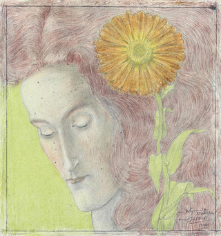 Jan Toorop - Vrouwenkop met rossig haar en Chrysant.webp