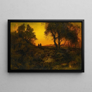 Thomas Moran - Twilight Landscape Flight Into Egypt.webp