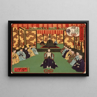 Tsukioka Yoshitoshi - Tokugawa Iemitsu Receiving Lords in Audience.webp