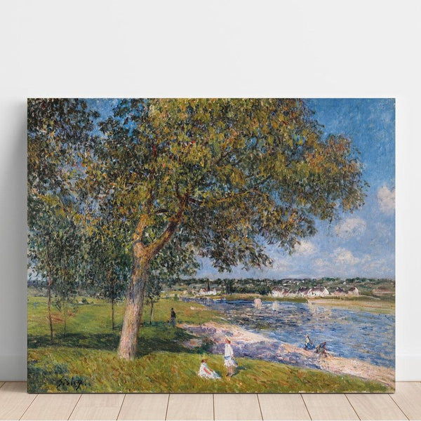 Reproduktion av målningen av ett valnötsträd på ängen i Thomery - Alfred Sisley
