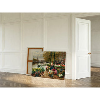 Un marché aux fleurs à Amsterdam - Henri Houben | Reproduction Tableau Décoration murale affiche copie