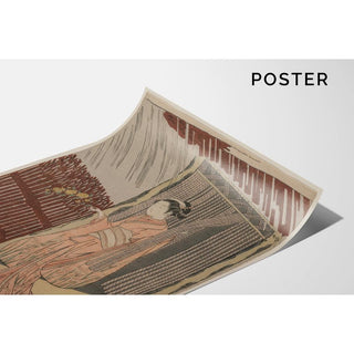 Une fille s'habillant en rose - Suzuki Harunobu | Reproduction Tableau Décoration murale affiche copie