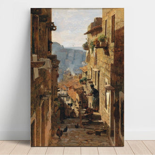 Une rue à Ragusa - Carl Moll | Reproduction Tableau Décoration murale affiche copie