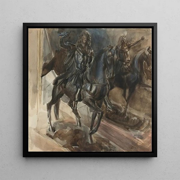 En bronsstaty av Ludvig XIV - Giovanni Boldini — väggpresentation av konstverket