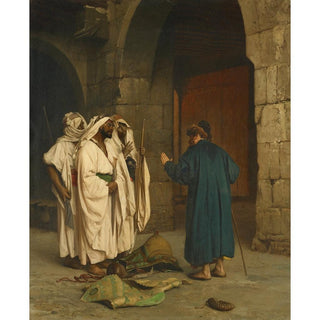 Vieux juif avec trois arabes - Jean-Léon Gérôme | Reproduction Tableau Décoration murale affiche copie