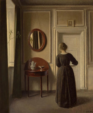 Vilhelm Hammershi - Stue Interior with an Oval Mirror.webp