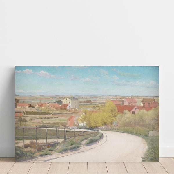 Reproduktion av målningen Vy över en väg nära Næstved, Zeeland - Laurits Andersen Ring
