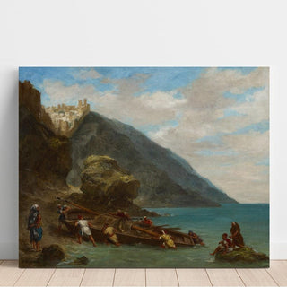 Vue de Tanger depuis le bord de mer - Eugène Delacroix | Reproduction Tableau Décoration murale affiche copie