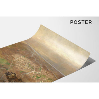 Vue de Vienne depuis une altitude de 3000 m au-dessus de la Gloriette de Schönbrunn - Carl Moll | Reproduction Tableau Décoration murale affiche copie