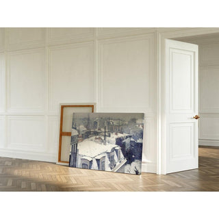 Vue de toits Effet de neige - Gustave Caillebotte | Reproduction Tableau Décoration murale affiche copie