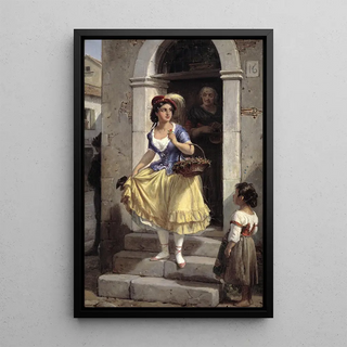 Wilhelm Marstrand - An Italian Woman in the Way to the Carnival.webp