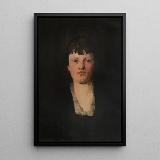 Wilhelm Trbner - Mdchen mit viereckigem Halsausschnitt.webp