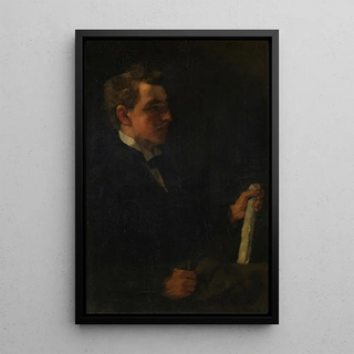 Wilhelm Trbner - Studiosus Michaelis mit Papierrolle.webp