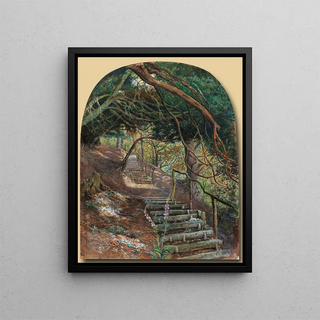 William Henry Millais - Steps in a Garden.webp