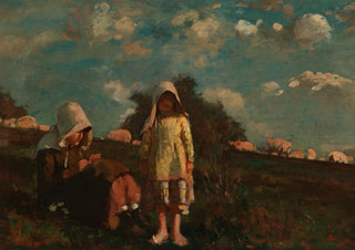 Winslow Homer - Two Girls with Sunbonnets In a Field.webp