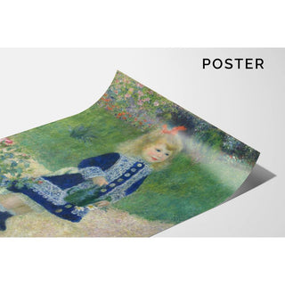 de La Petite Fille à l'arrosoir - Pierre-Auguste Renoir | Reproduction Tableau Décoration murale affiche copie