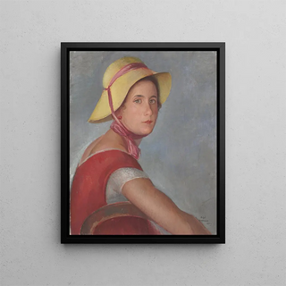 ngel Zrraga - Femme au Chapeau Portrait of Jeannette Ivanoff.webp