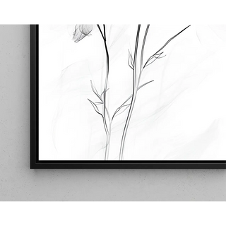 Svartvitt designbord - Floralt försvinnande
