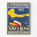 Vintageposter från den Internationella flygutställningen 1912 i Wien