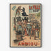 Vintageposter La Fille - 100:e Ambigu - Retro väggdekoration