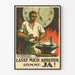 Tysk vintageposter « Lasst mich arbeiten » industriell väggdekoration