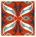med 18 plattor av dekorativa kakelplattor från Afghan Boundary Commission Pl 07 - Afghan Boundary Commission — vy av konstverket