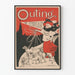 Vintageposter Outing för februari med kvinna och hundar