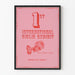 Första internationella flickutställningen Rose Retro Poster